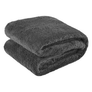Patura catifelata teddy fleece Dormitio®, 150x200 cm, 100% poliester, 210gsm, Gri, Resigilat, Grad A