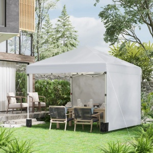 Pavilion de gradina Re-Bloom, otel/Oxford, 297x297x288 cm, pereti 297x197 cm, gri deschis - Verificat A · Re-Bloom - Img 6