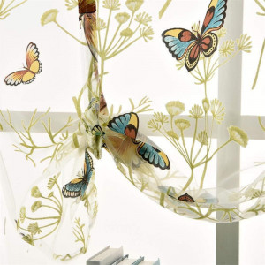 Perdea cu fluturi CULASIGN, organza, multicolor, 120 x 120 cm