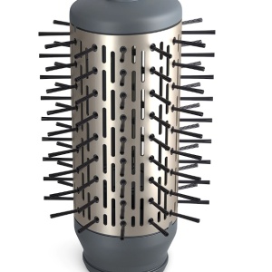 Perie rotativa cu aer cald Philips Seria 7000 BHA710/00, 1000W, ingrijire cu ioni, 2 accesorii, setare temperatura de ingrijire, peri naturali, invelis ceramic din turmalina, Alb/crem, Resigilat, Grad A - Img 3