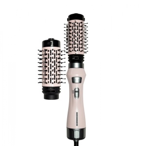 Perie rotativa Heinner HAB-R12RDC-PNK2, 1200W, Motor DC, 2 trepte de putere, Invelis ceramic, Roz/Gri