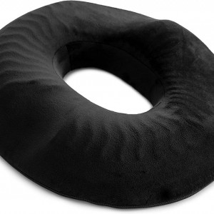 Perna pentru scaun Lenix, gel/textil, negru, 45 x 40 x 7 cm - Img 3