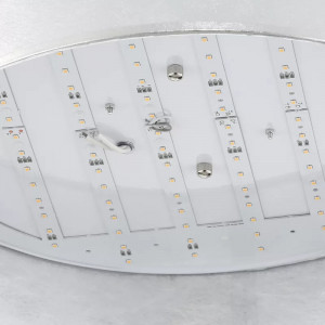 Plafoniera Anuziata, LED, metal, argintiu/alb, 10,5 x 40 x 40 cm