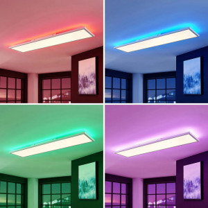 Plafoniera Brenda, LED, RGB, aluminiu/plastic, alb, 119,5 x 29,5 x 5,5 cm - Img 5