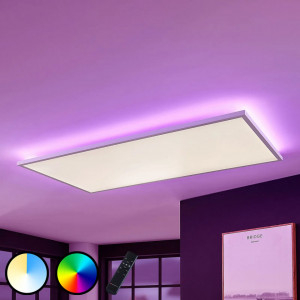 Plafoniera Brenda, LED, RGB, aluminiu/plastic, alb, 119,5 x 59,5 x 5,5 cm - Img 1