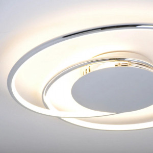 Plafoniera Joline, LED, plastic/metal, alb/crom, 46 x 5 cm - Img 5