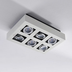Plafoniera Vince, LED, aluminiu, alb, 36 x 25 x 8,5 cm - Img 6