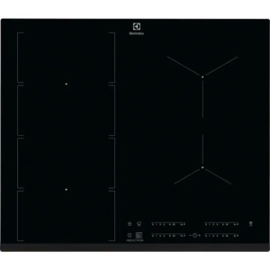 Plita incorporabila Electrolux EIV654, Inductie, 4 zone de gatit, Hob2Hood, FlexiBridge, PowerBoost, Control touch, 60 cm, Sticla neagra