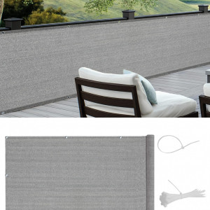 Prelata pentru balcon Cool Area, polietilena, gri, 90 x 500 cm - Img 1