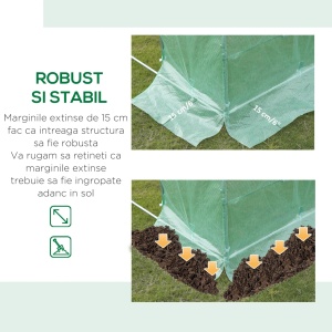 Prelata pentru sera Re-Bloom, PE, 6x3x2 m, 12 ferestre, usa rulanta 2x1.6 m, margini incluse, verde - Verificat A · Re-Bloom - Img 6