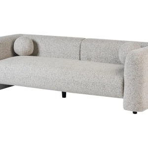 Produs Resigilat Canapea 3 locuri Re-Bloom Leiren, textil/eucalipt, 224x87x66 cm, arcuri sinuoase, spuma 24 kg/m3, 2 perne incluse, bej - Verificat A - Img 2