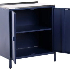 Produs Resigilat Dulap bucatarie exterior Re-Bloom Vilama, otel/inox, 80x50x90 cm, rezistenta UV, albastru inchis - Verificat A - Img 6