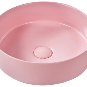 Produs Resigilat Lavoar pentru baie Re-Bloom Gudar, ceramica, 37x37x12 cm, scurgere 35mm, roz - Verificat A