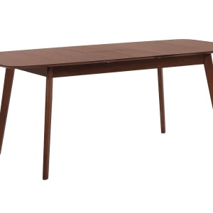Produs Resigilat Masa extensibila Re-Bloom Madox, MDF/lemn cauciuc, 120-150x75x75 cm, 6 persoane, 30 kg, nuc inchis - Verificat A