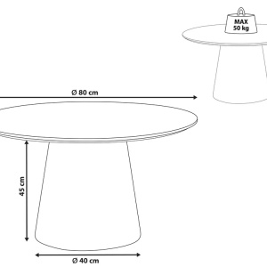 Produs Resigilat Masuta de cafea Re-Bloom Wando, MDF/furnir frasin, 80x80x47 cm, picioare 45 cm, negru - Verificat A - Img 5