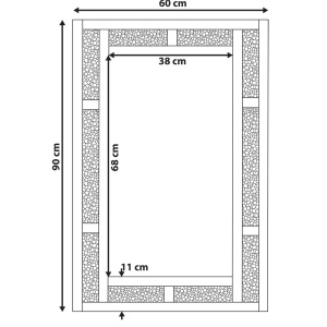 Produs Resigilat Oglinda de perete Re-Bloom Avrille, MDF/sticla acrilica, 60x90x2 cm, dreptunghiulara, orizontal/vertical, argintiu - Verificat A - Img 3