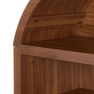 Produs Resigilat Pantofar Re-Bloom Lambina, MDF, 75x35x180 cm, rafturi reglabile, picioare 9 cm, maro inchis - Verificat A - Img 5