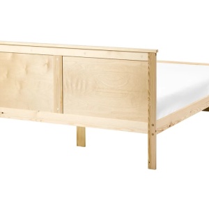 Produs Resigilat Pat Re-Bloom Dauphin, 140x200 cm, lemn de pin/MDF, somiera 2x16 lamele, tablie 82x149 cm, 240 kg, natur - Verificat A - Img 6