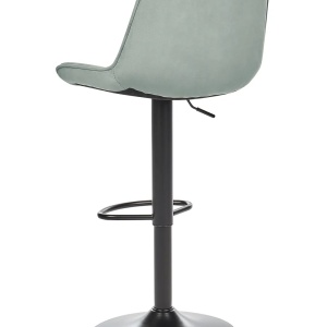 Produs Resigilat Set 2 scaune de bar Re-Bloom Dubrovnik, catifea/otel, 51x54x88-109 cm, pivotante 360°, inaltime reglabila, 120 kg, verde menta/negru - Verificat B - Img 5