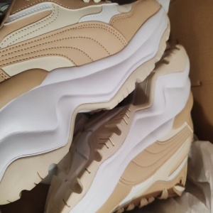 Puma, Pantofi sport demi-wedge Cilia, Bej, 37.5, Resigilat, Grad A - Img 2