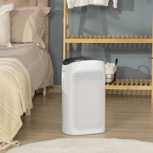 Purificator de aer, cu filtru HEPA, 3 viteze, ABS, alb/negru, 32,7 x 22 x 55,8 cm, Resigilat, Grad A - Img 5