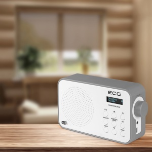 Radio portabil ECG RD 110 DAB cu tuner DAB+ si FM, alb, 1,2 W, memorie 30 de posturi - Img 4