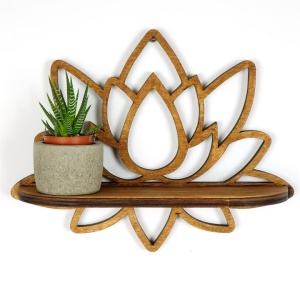 Raft de perete 33x10x26 cm, placaj 100% grosime 8mm, nuc, maro - Verificat A · Re-Bloom - Img 6