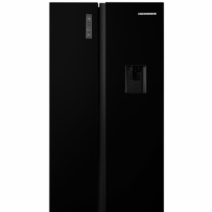 RESIGILAT – SIDE BY SIDE HEINNER HSBS-520NFBKWDF+, Clasa F, 519L, Full No Frost, Dozator de apa, Control touch, H 178.6cm, Negru