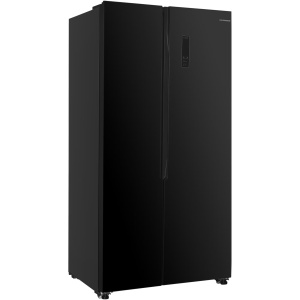 RESIGILAT – SIDE BY SIDE HEINNER HSBS-H532NFGBKF+, Clasa F, 532L, No Frost, Display LED touch, H 177cm, Negru