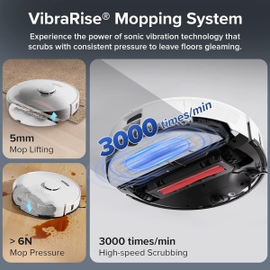 RESIGILAT (ca nou) - Robot de aspirare Roborock S7 Max Ultra S7MXU02-00, aspirator&mop&statie inteligenta de golire automata, 5100 Pa, autonomie 180 min, auto-curatare mop, recipient praf 2.5 l, autocuratare inteligenta, incarcare rapida - Img 6