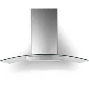 RESIGILAT Hota decorativa, T, Faber, RAY SRM LED X/V A90, 90 cm, 420 m3h, 68 dB, 1 motor, filtru aluminiu, clasa C, LED2, butoane push, inox-sticla, 325.0557.524