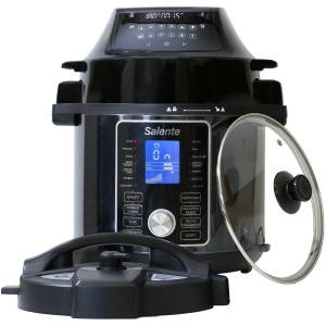 RESIGILAT MultiCooker Salente Ario, 1500 W, 6 L, gatire sub presiune, control digital, 42 programe, 11 moduri de gatire, Timer, Negru