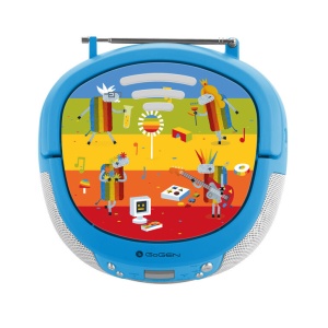 RESIGILAT - Radio CD pentru copii GoGEN DECKO B, 2 x 0,8 W, Bluetooth, karaoke, microfon, MP 3, USB, AUX in, albastru - Img 3