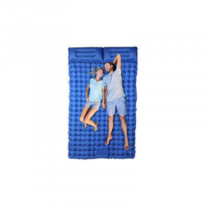 Saltea gonflabila pentru camping Litthing, nailon, albastru, 200 x 135 x 9 cm - Img 5