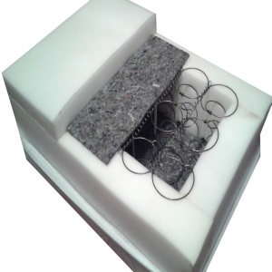 Saltea TERRA Standard Saltsib, 180x200x26 cm, plasa de arcuri tip bonnell, husa detasabila, fermitate medie spre tare - Img 4