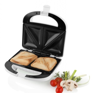 Sandwich maker GALLET SAUMUR CRO625, 800 W, 4 sandwich-uri triunghiulare, alb - Img 3