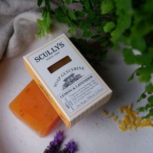 Săpun Glicerină Scullys, Lămâie & Lavandă, Cutie, 100 g - Img 2
