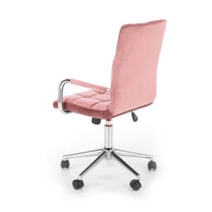 Scaun birou HM Gonzo 4 roz velvet, 53x41x110 cm - Img 2