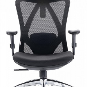 Scaun de birou ergonomic Sihoo, spate inalt, tetiera reglabila, suport lombar, roți poliuretanice, negru, 72 x 53 x 127 cm