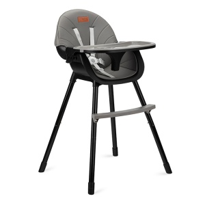 Scaun de masa copii Momi Reki, Piele ecologica, Black - Img 1
