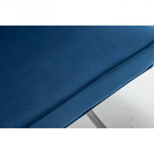 Scaun Shaffer, metal, crom/albastru, 95 x 53 x 60 cm - Img 5