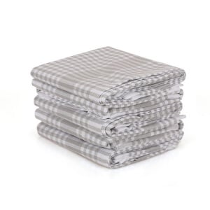 Set 10 prosoape de bucatarie, bumbac 100%, 45x65 cm, gri - Verificat A · Re-Bloom
