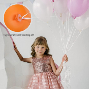 Set 100 elemente de fixare pentru baloane ALFFREUDE, folie, alb, 120 cm - Img 5