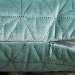 Set 2 fete de perna JULIYEH, catifea, verde albastrui , 30 x 50 cm