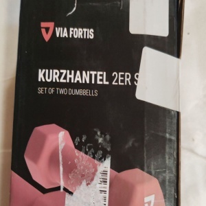 Set 2 gantere VIA FORTIS, 2x1 Kg, premium, din fonta cu invelis din neopren, Resigilat, Grad A - Img 5