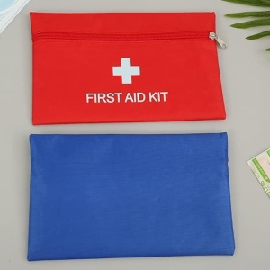 Set 2 genti de prim ajutor Losuya, nailon, albastru/rosu, 23 x 15 cm