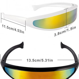 Set 2 perechi de ochelari Coeki, plastic, multicolor, 13,5 x 11,5 x 3,8 cm