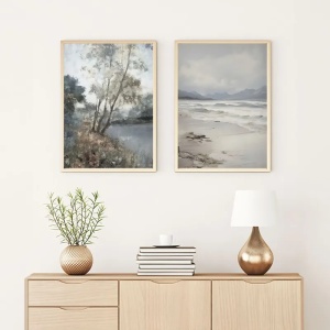 Set 2 tablouri decorative Re-Bloom, lemn masiv/MDF, multicolor, 20 x 30 cm - Img 2