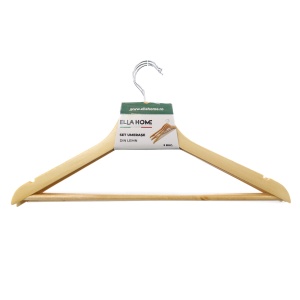 Set 3 umerase din lemn, Natur, 45x23cm