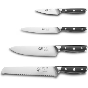 Set 4 cutite de bucatarie, din otel inoxidabil german X50 Ultra +, negru, Resigilat, Grad B - Img 3